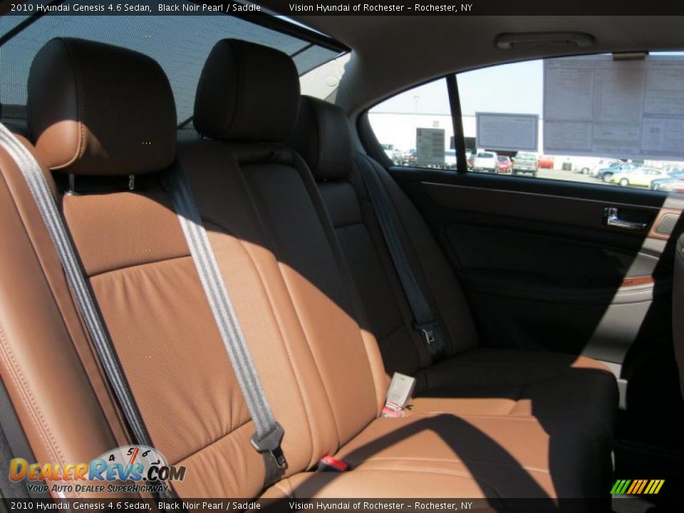 2010 Hyundai Genesis 4.6 Sedan Black Noir Pearl / Saddle Photo #34