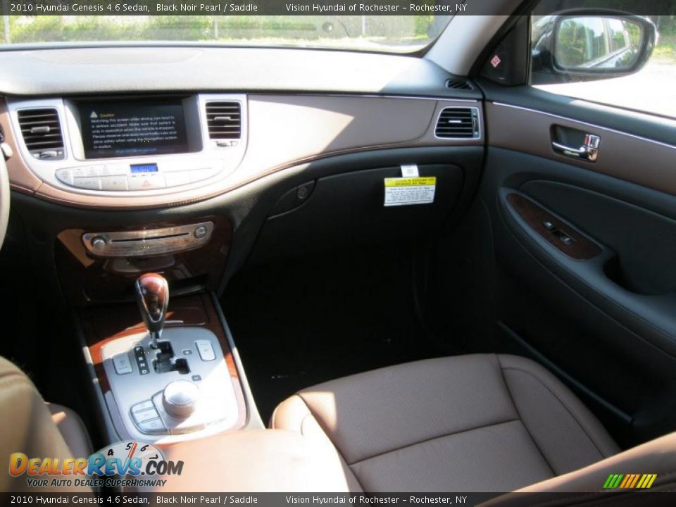 2010 Hyundai Genesis 4.6 Sedan Black Noir Pearl / Saddle Photo #36