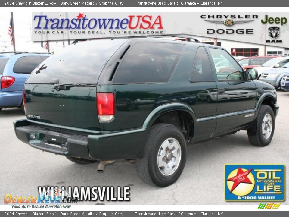 2004 Chevrolet Blazer LS 4x4 Dark Green Metallic / Graphite Gray Photo #2