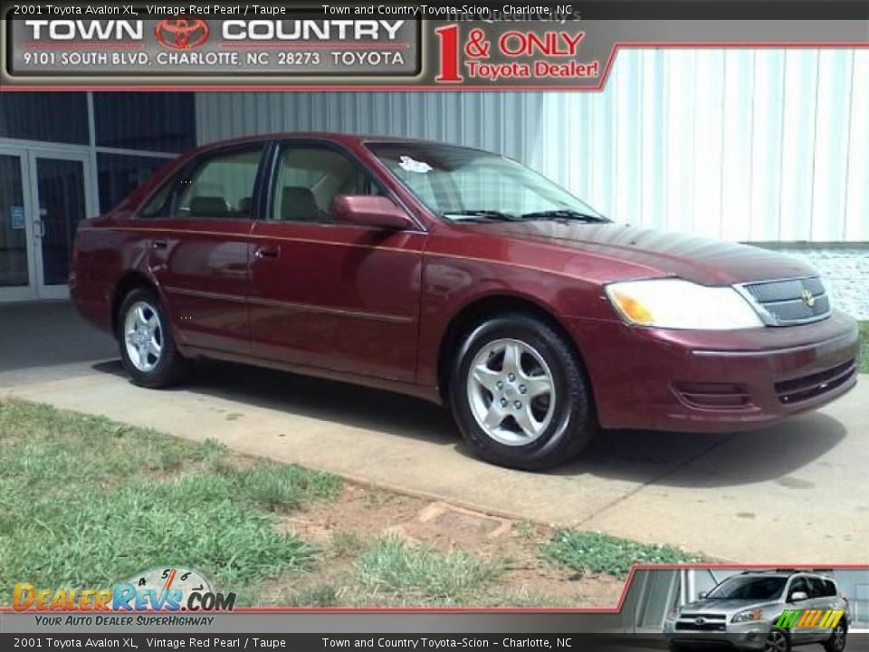 2001 Toyota Avalon XL Vintage Red Pearl / Taupe Photo #1