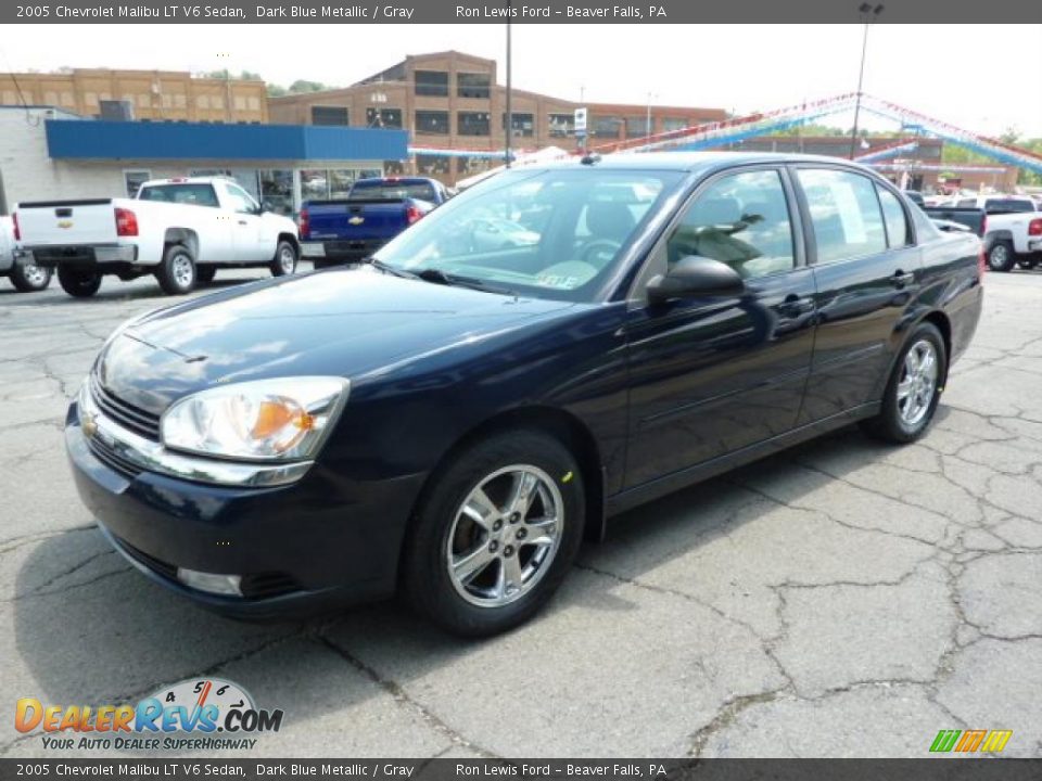 2005 Chevrolet Malibu LT V6 Sedan Dark Blue Metallic / Gray Photo #5