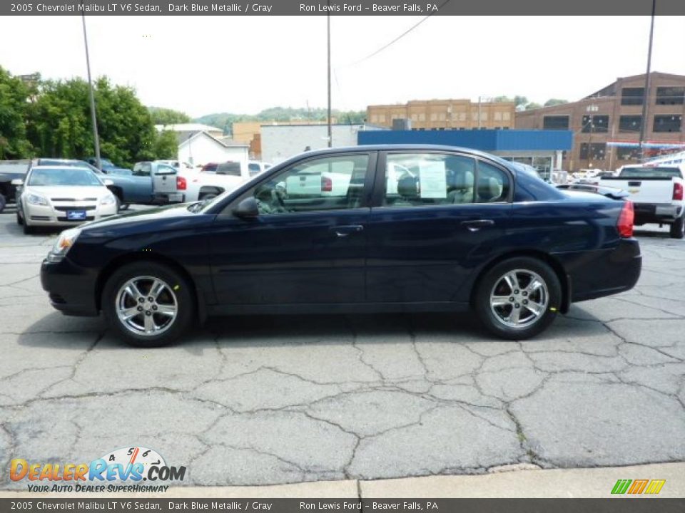 2005 Chevrolet Malibu LT V6 Sedan Dark Blue Metallic / Gray Photo #6