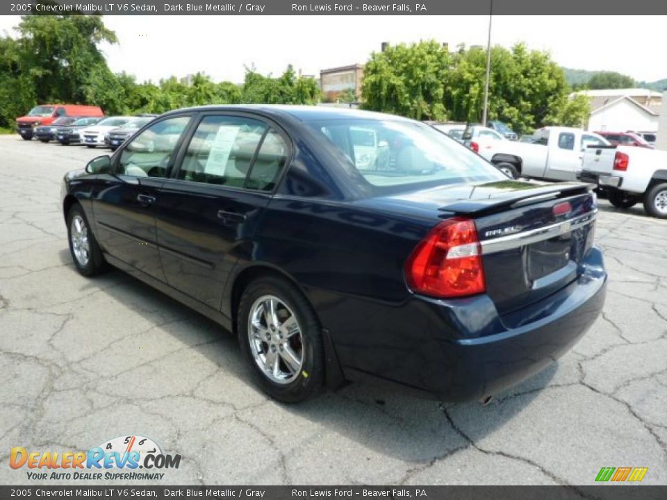 2005 Chevrolet Malibu LT V6 Sedan Dark Blue Metallic / Gray Photo #8