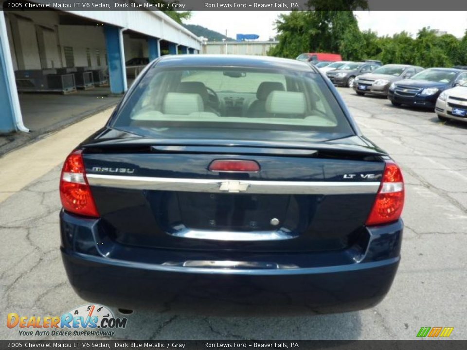 2005 Chevrolet Malibu LT V6 Sedan Dark Blue Metallic / Gray Photo #9