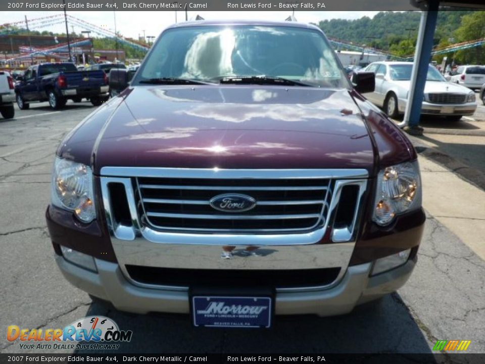 2007 Ford Explorer Eddie Bauer 4x4 Dark Cherry Metallic / Camel Photo #4