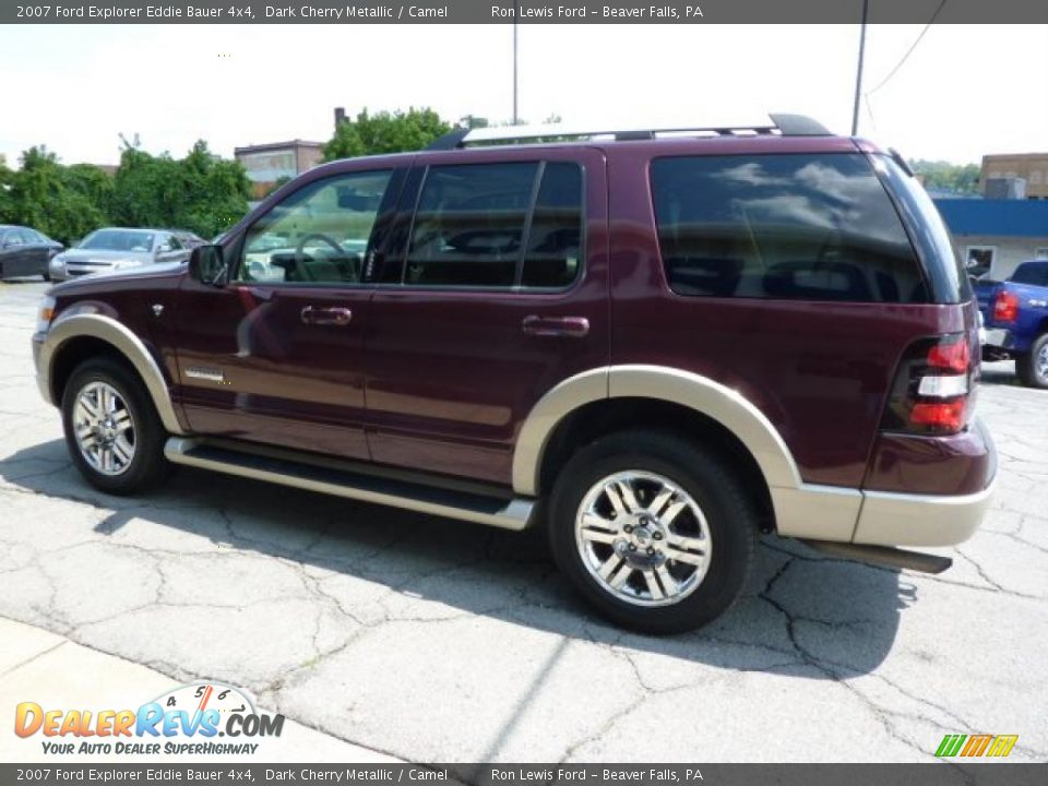 2007 Ford Explorer Eddie Bauer 4x4 Dark Cherry Metallic / Camel Photo #7