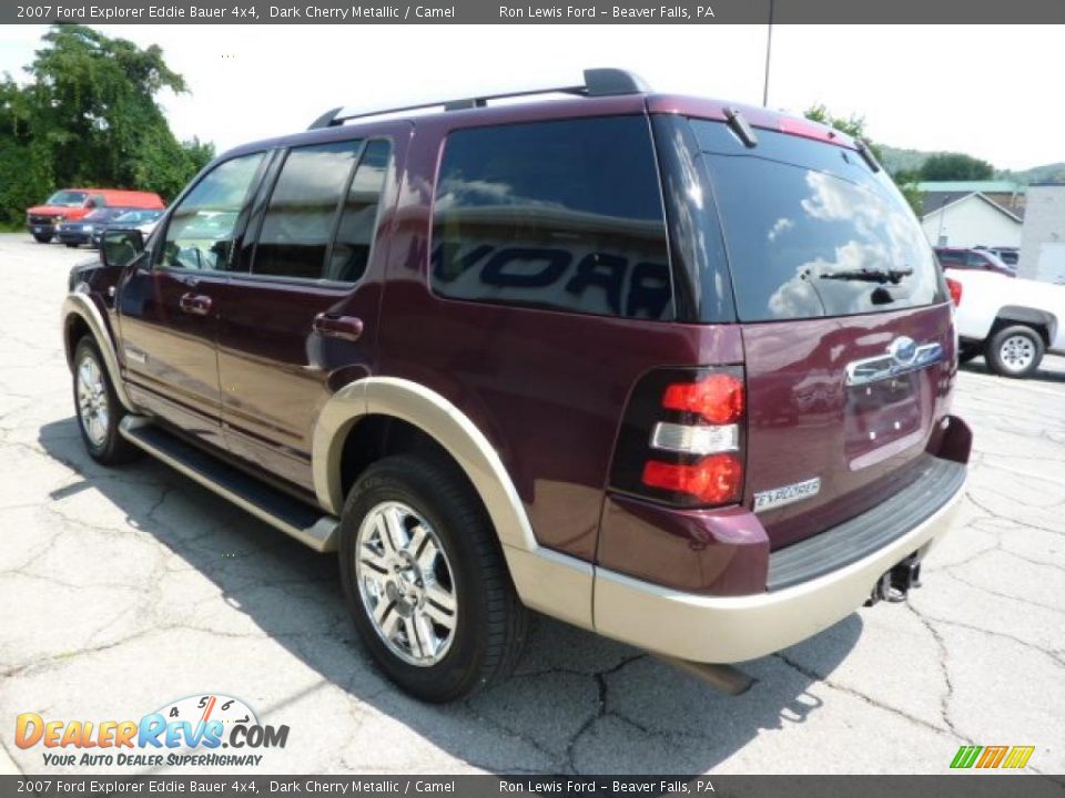 2007 Ford Explorer Eddie Bauer 4x4 Dark Cherry Metallic / Camel Photo #8