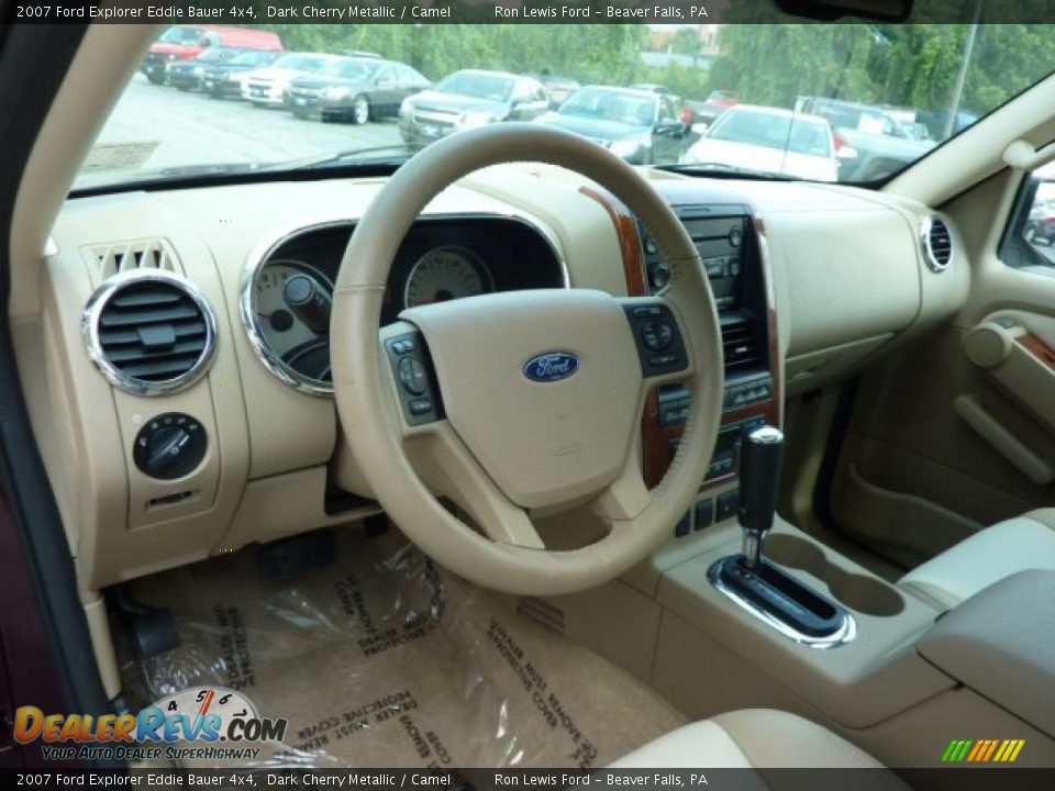 2007 Ford Explorer Eddie Bauer 4x4 Dark Cherry Metallic / Camel Photo #13