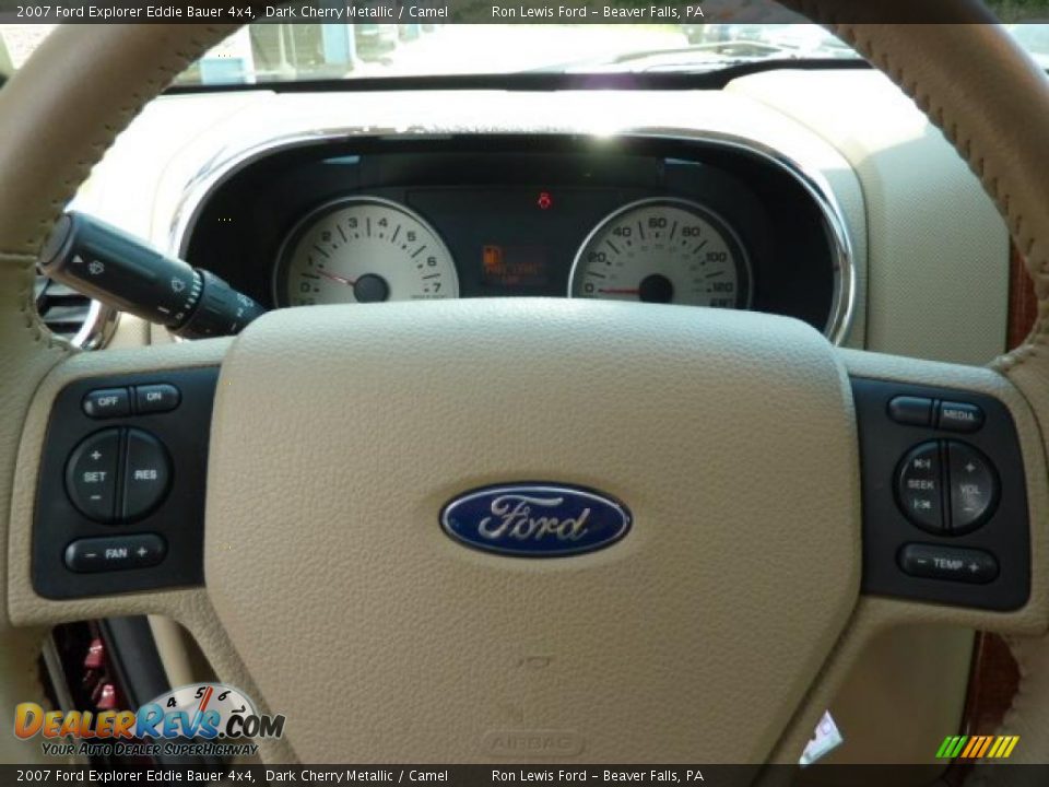 2007 Ford Explorer Eddie Bauer 4x4 Dark Cherry Metallic / Camel Photo #24