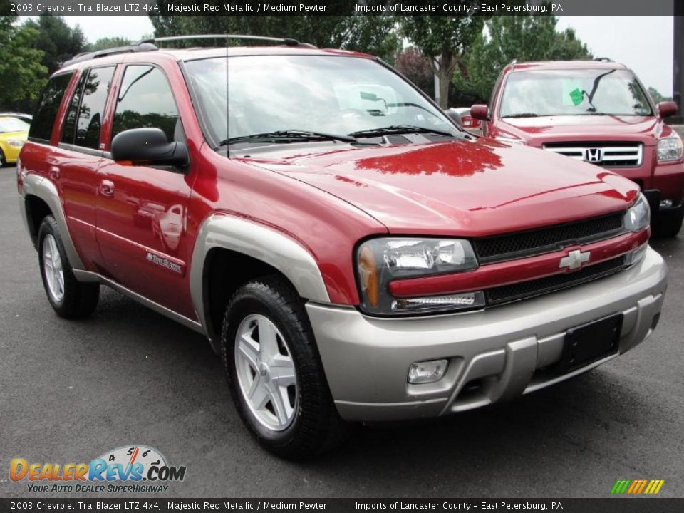 2003 Chevrolet TrailBlazer LTZ 4x4 Majestic Red Metallic / Medium Pewter Photo #1