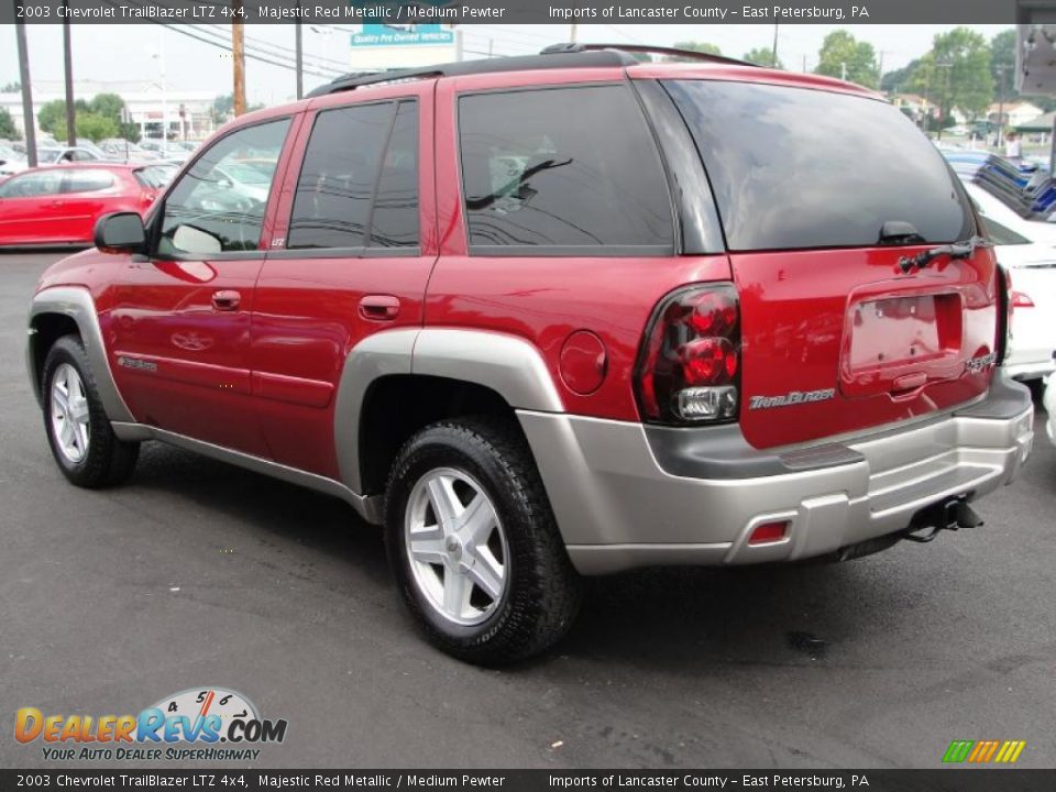 2003 Chevrolet TrailBlazer LTZ 4x4 Majestic Red Metallic / Medium Pewter Photo #4