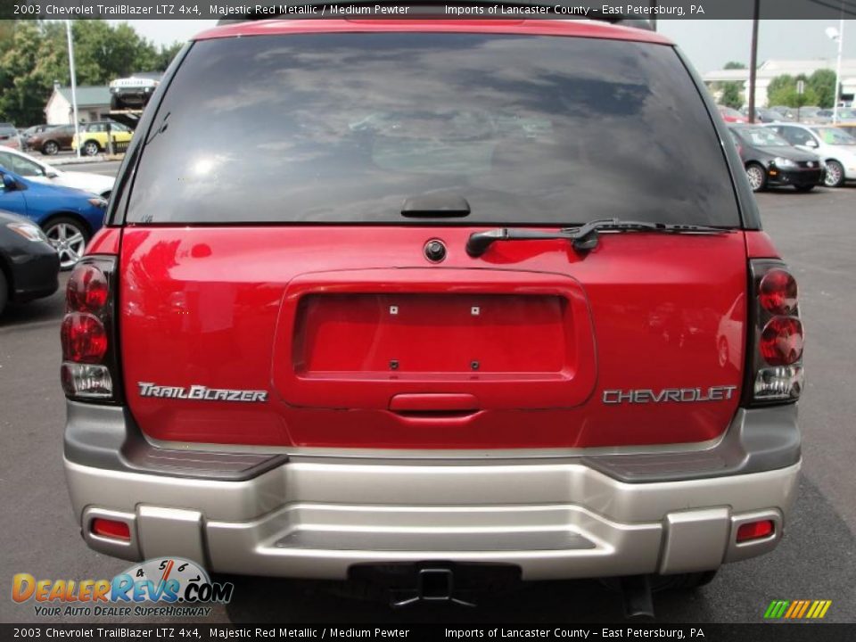 2003 Chevrolet TrailBlazer LTZ 4x4 Majestic Red Metallic / Medium Pewter Photo #5