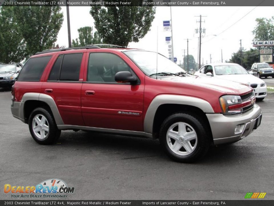 2003 Chevrolet TrailBlazer LTZ 4x4 Majestic Red Metallic / Medium Pewter Photo #11