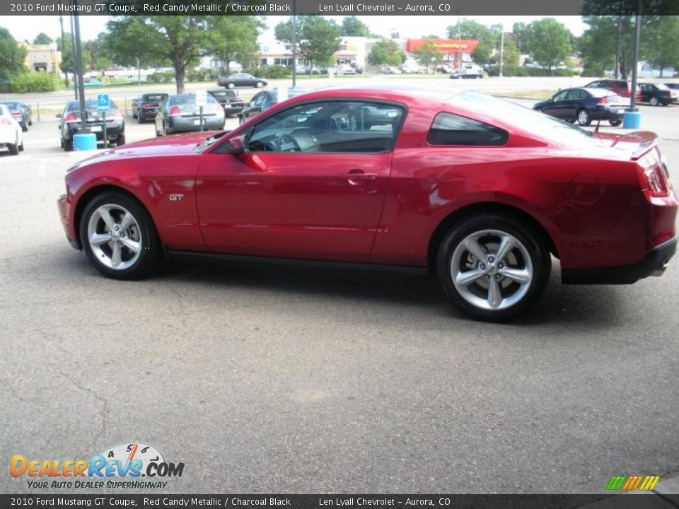 2010 Ford Mustang GT Coupe Red Candy Metallic / Charcoal Black Photo #6