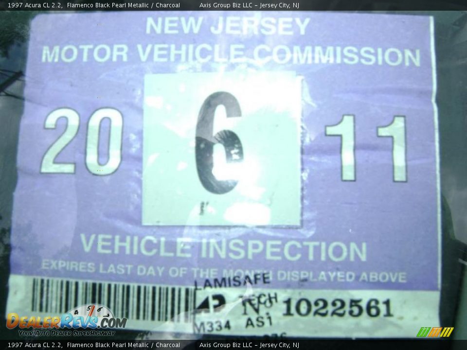 1997 Acura CL 2.2 Flamenco Black Pearl Metallic / Charcoal Photo #12