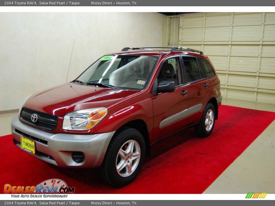 2004 Toyota RAV4 Salsa Red Pearl / Taupe Photo #3
