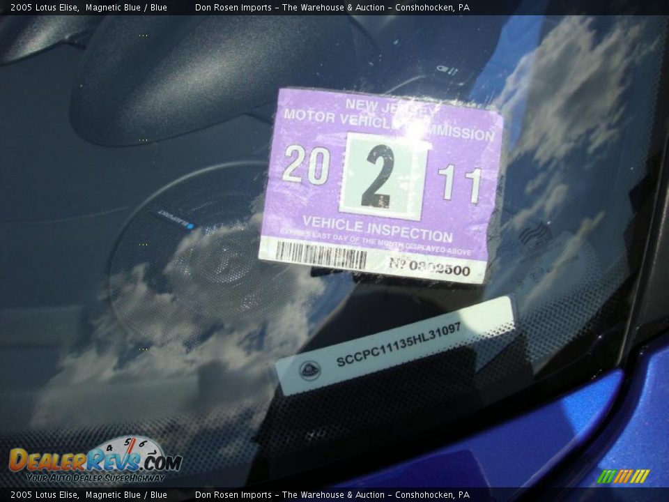 2005 Lotus Elise Magnetic Blue / Blue Photo #33
