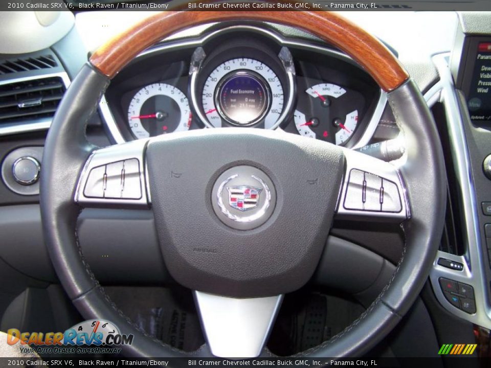 2010 Cadillac SRX V6 Black Raven / Titanium/Ebony Photo #27