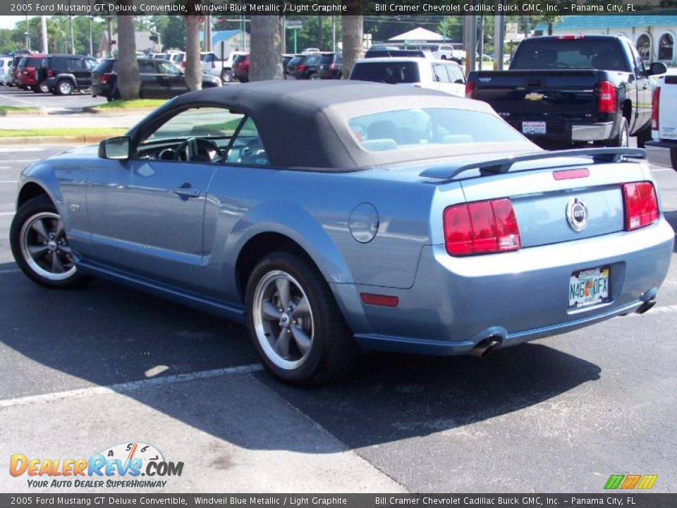 2005 Ford Mustang GT Deluxe Convertible Windveil Blue Metallic / Light Graphite Photo #2