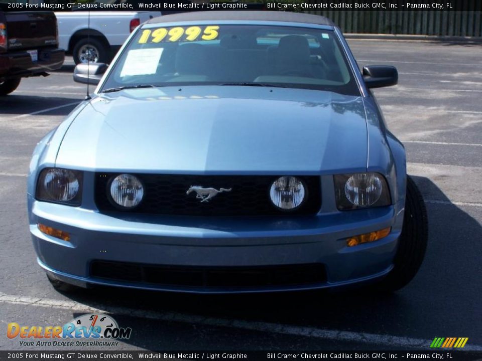 2005 Ford Mustang GT Deluxe Convertible Windveil Blue Metallic / Light Graphite Photo #8