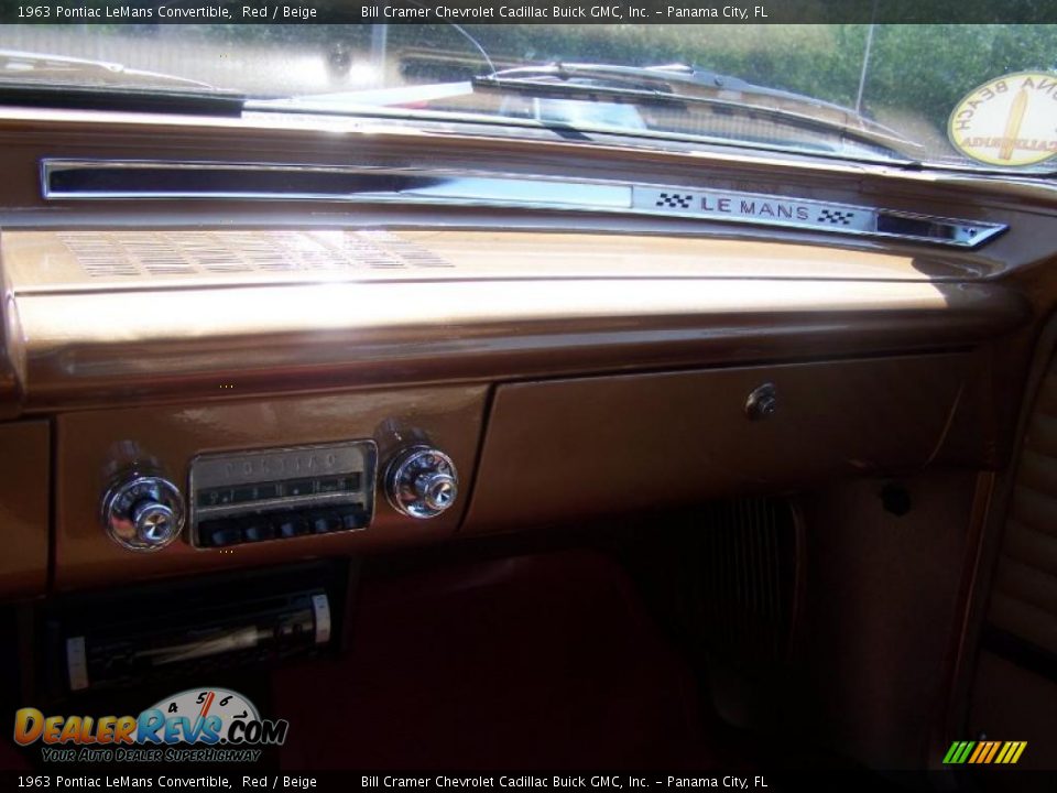 1963 Pontiac LeMans Convertible Red / Beige Photo #29