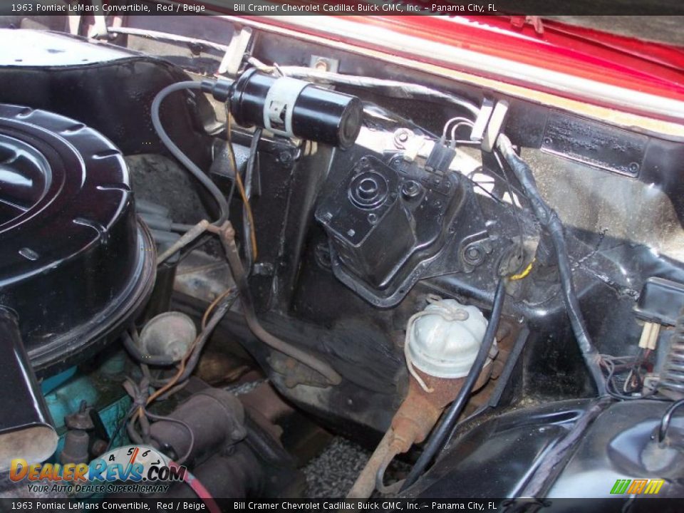 1963 Pontiac LeMans Convertible Red / Beige Photo #35