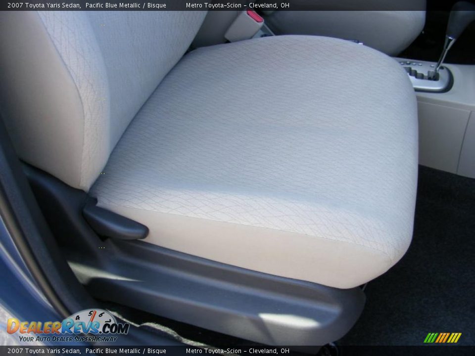 2007 Toyota Yaris Sedan Pacific Blue Metallic / Bisque Photo #14