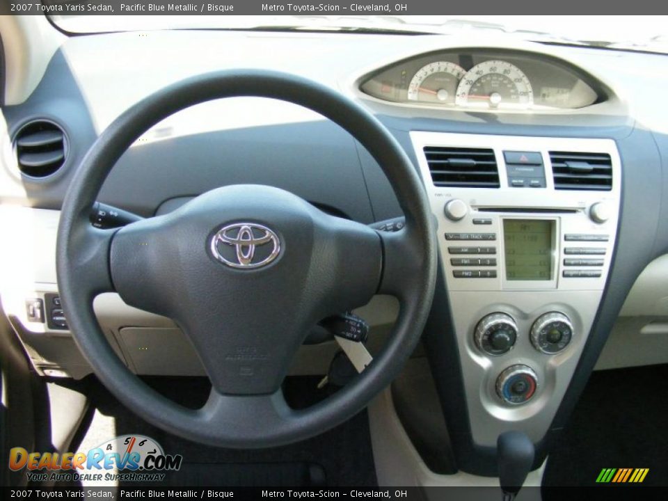 2007 Toyota Yaris Sedan Pacific Blue Metallic / Bisque Photo #15