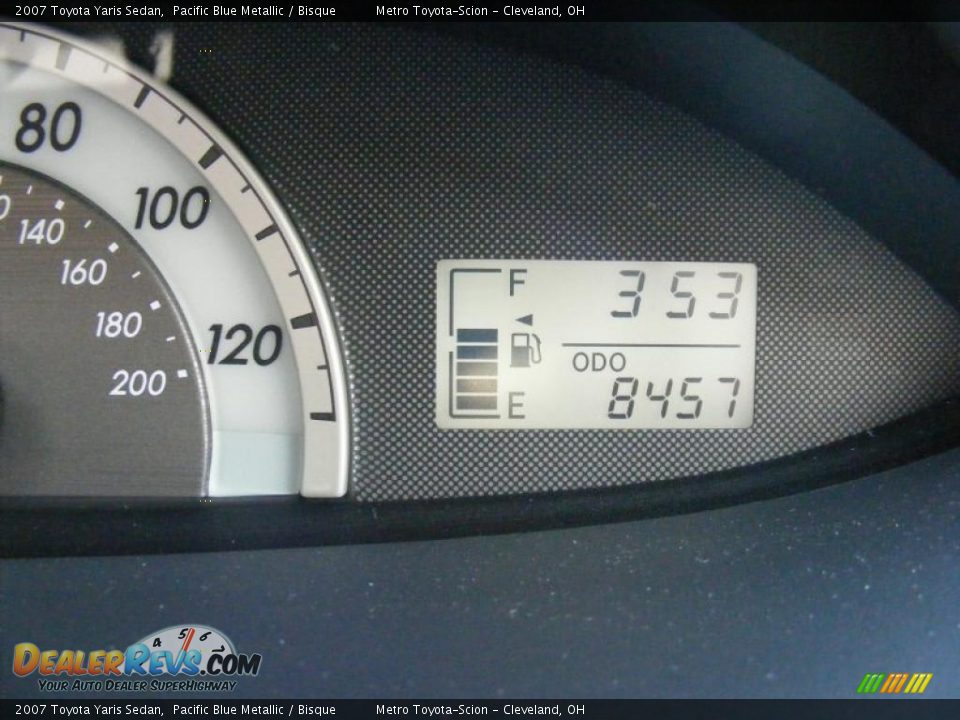 2007 Toyota Yaris Sedan Pacific Blue Metallic / Bisque Photo #18