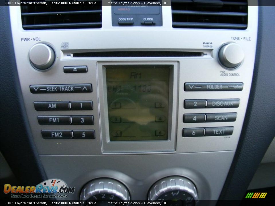 2007 Toyota Yaris Sedan Pacific Blue Metallic / Bisque Photo #20