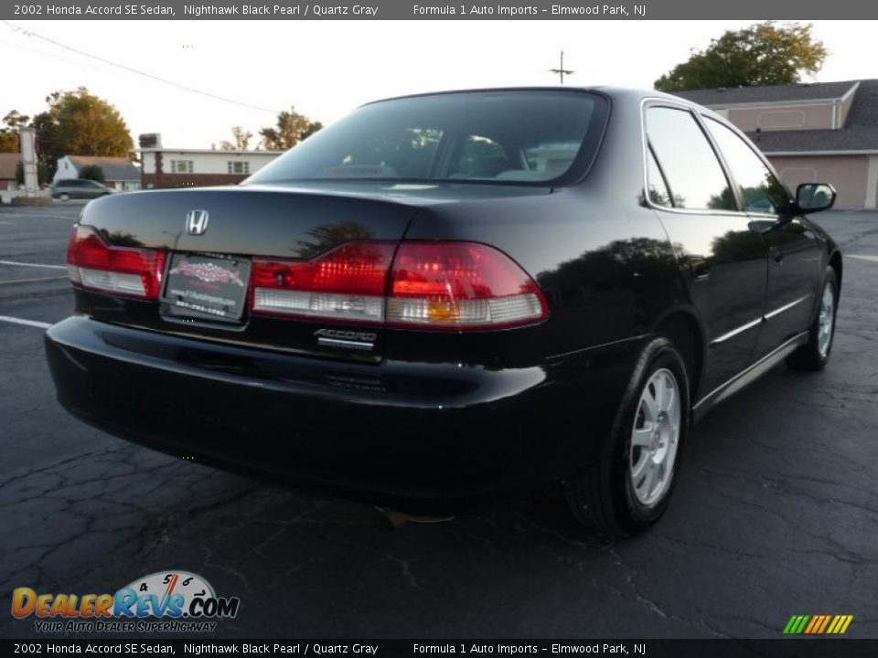 2002 Honda Accord SE Sedan Nighthawk Black Pearl / Quartz Gray Photo #3