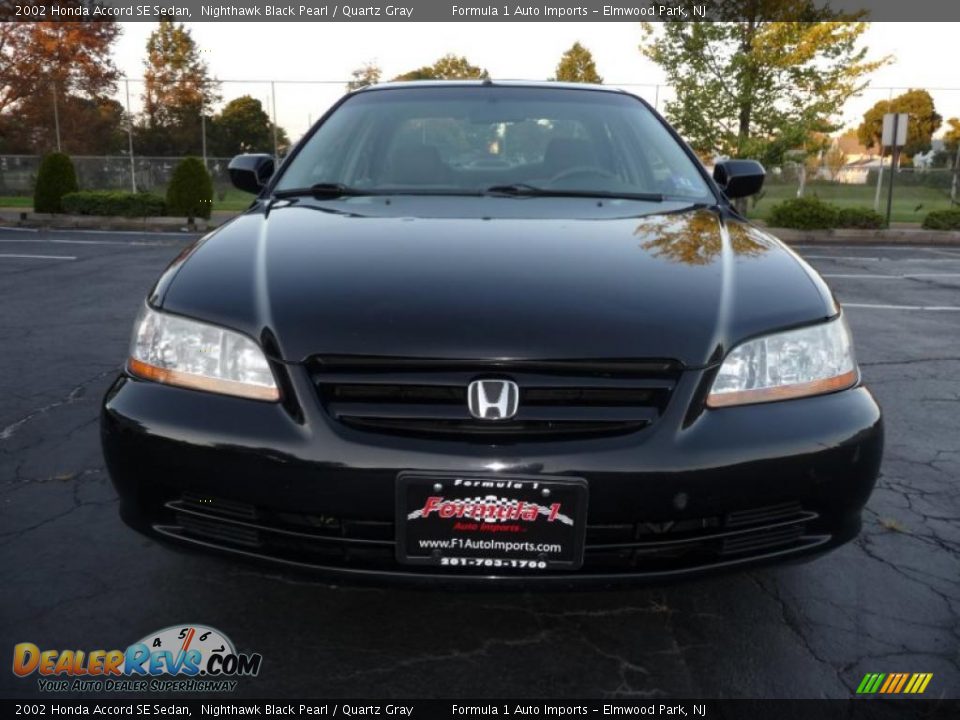 2002 Honda Accord SE Sedan Nighthawk Black Pearl / Quartz Gray Photo #7