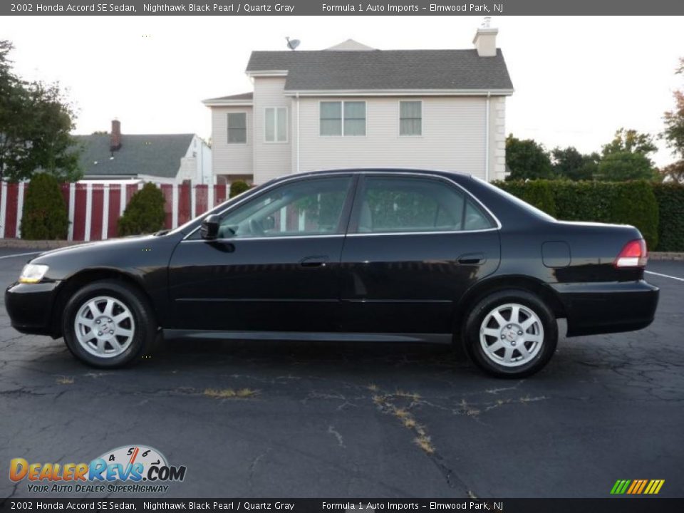 2002 Honda Accord SE Sedan Nighthawk Black Pearl / Quartz Gray Photo #9