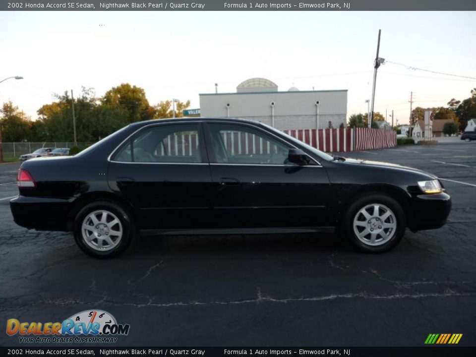 2002 Honda Accord SE Sedan Nighthawk Black Pearl / Quartz Gray Photo #10