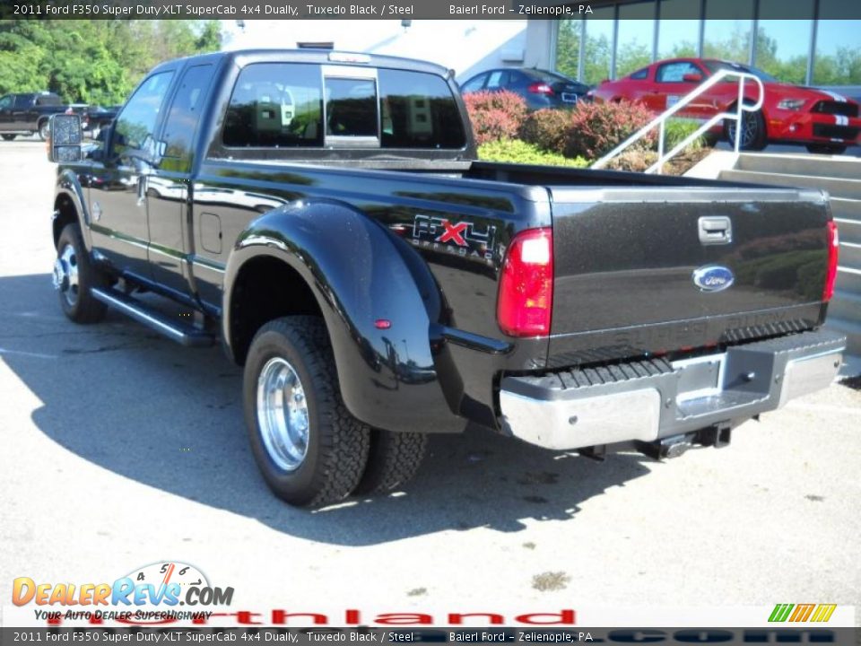 2011 Ford F350 Super Duty XLT SuperCab 4x4 Dually Tuxedo Black / Steel Photo #8