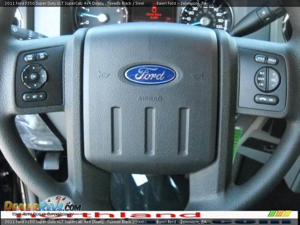 2011 Ford F350 Super Duty XLT SuperCab 4x4 Dually Tuxedo Black / Steel Photo #19