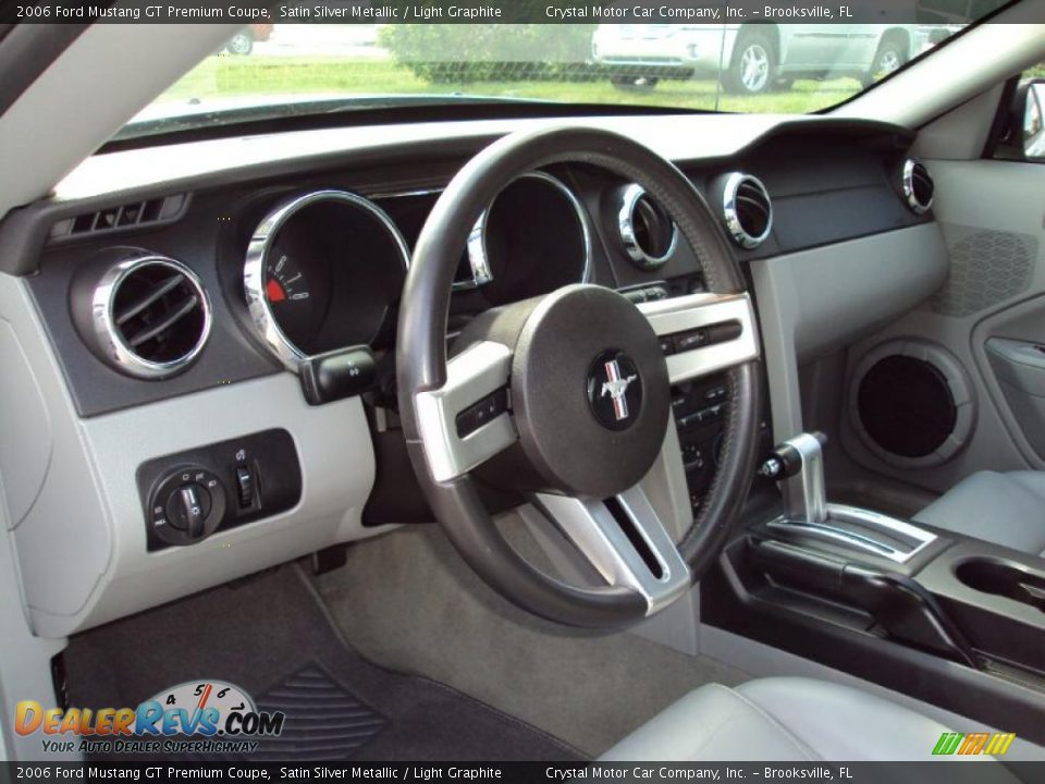 2006 Ford Mustang GT Premium Coupe Satin Silver Metallic / Light Graphite Photo #6