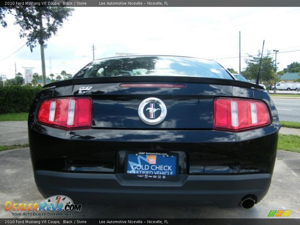 2010 Ford Mustang V6 Coupe Black / Stone Photo #4