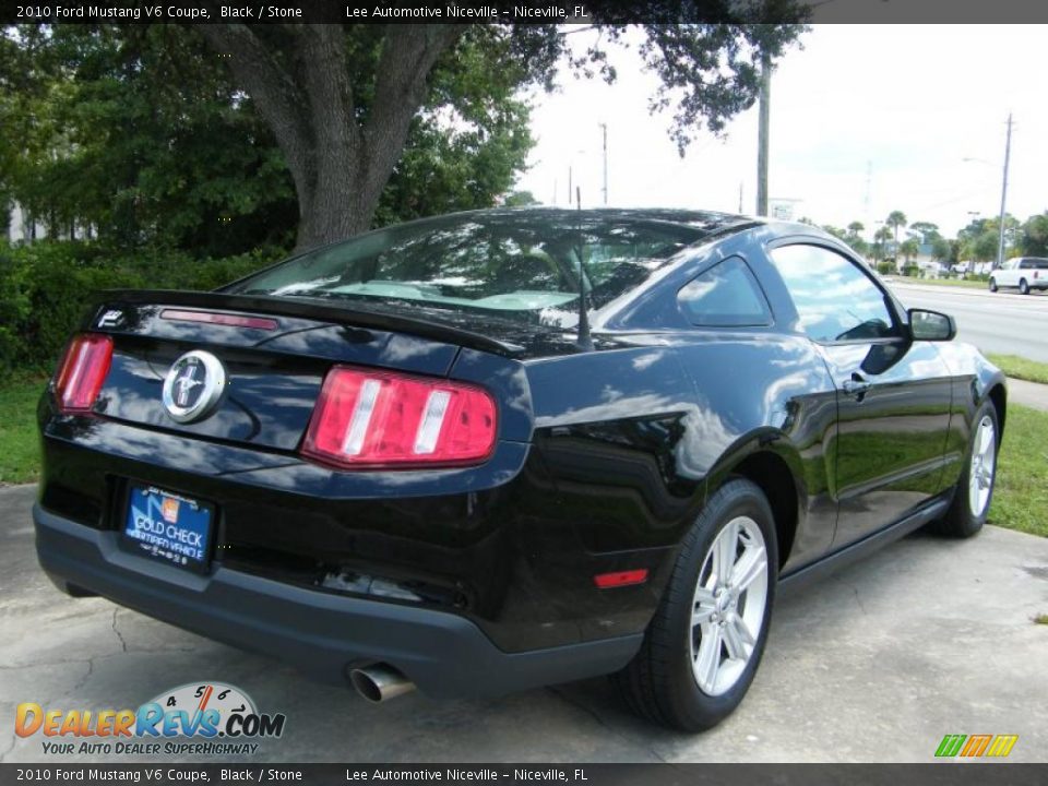 2010 Ford Mustang V6 Coupe Black / Stone Photo #6