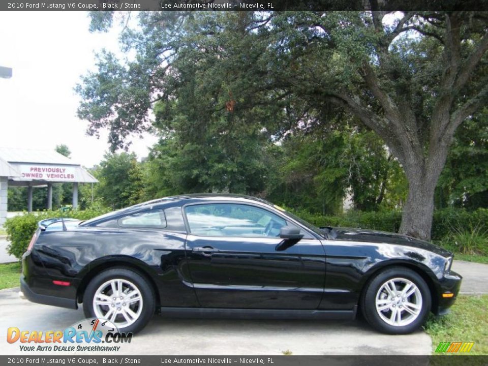 2010 Ford Mustang V6 Coupe Black / Stone Photo #7
