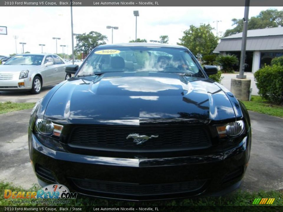 2010 Ford Mustang V6 Coupe Black / Stone Photo #9