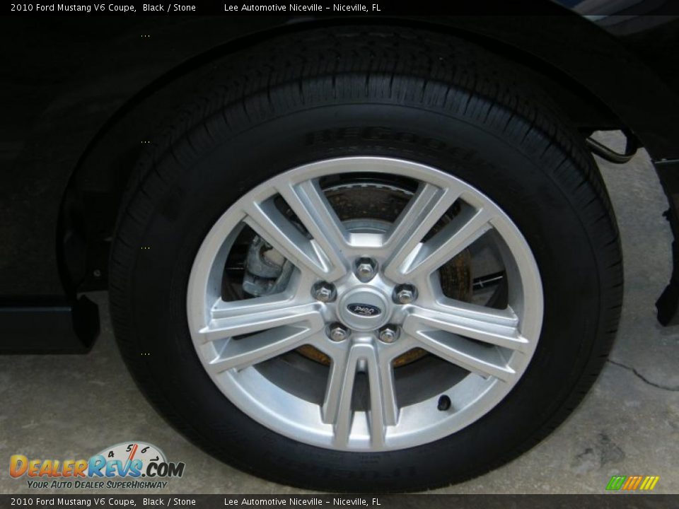 2010 Ford Mustang V6 Coupe Black / Stone Photo #13