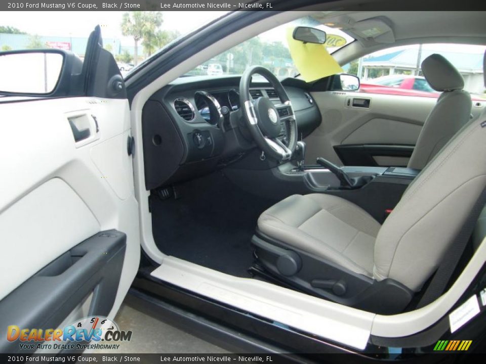 2010 Ford Mustang V6 Coupe Black / Stone Photo #15