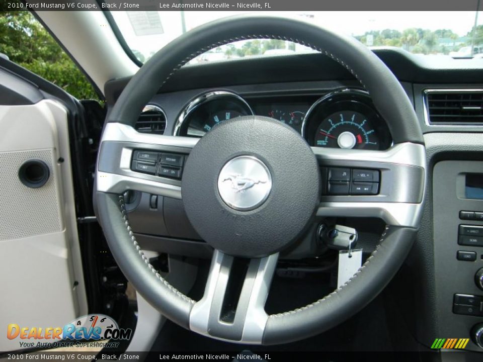 2010 Ford Mustang V6 Coupe Black / Stone Photo #21