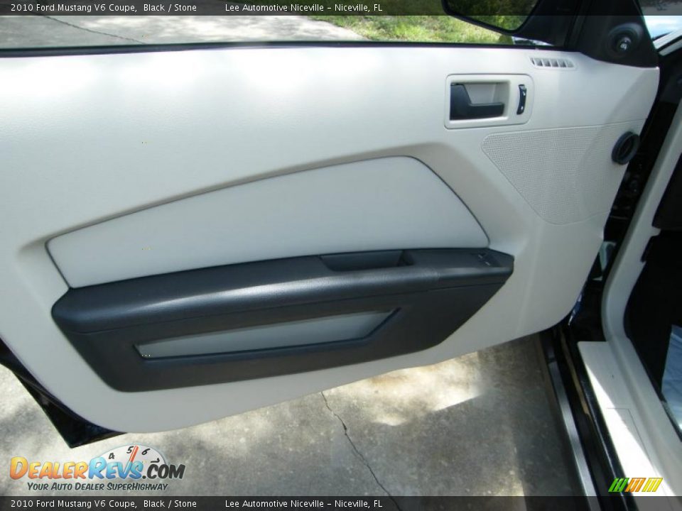 2010 Ford Mustang V6 Coupe Black / Stone Photo #24