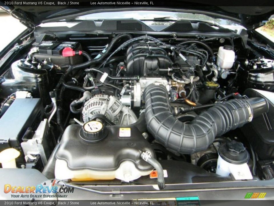 2010 Ford Mustang V6 Coupe Black / Stone Photo #29