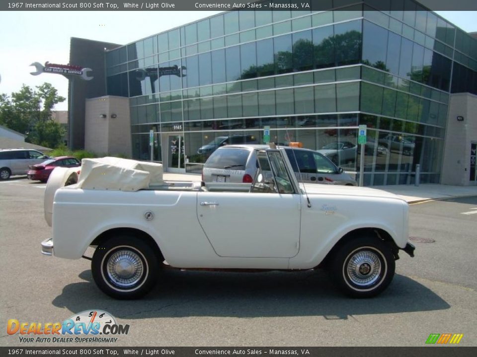 1967 International Scout 800 Soft Top White / Light Olive Photo #1