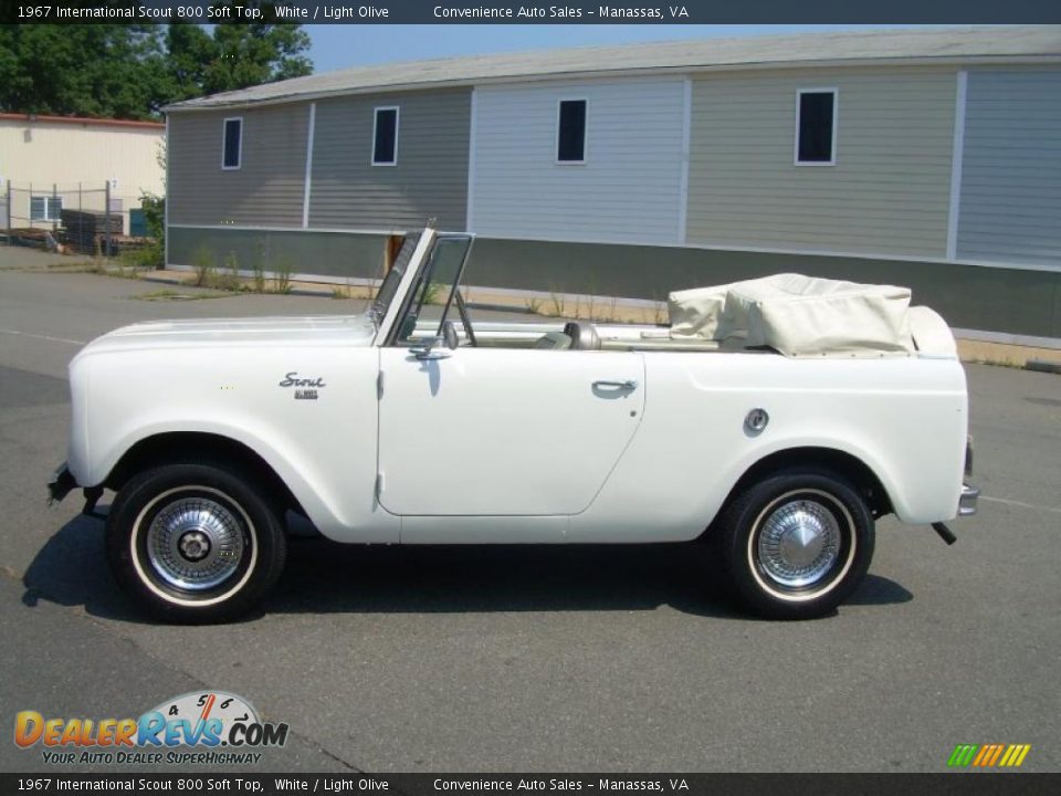 1967 International Scout 800 Soft Top White / Light Olive Photo #5