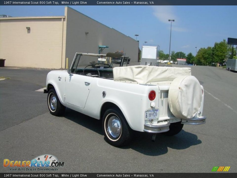 1967 International Scout 800 Soft Top White / Light Olive Photo #6