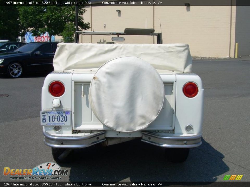 1967 International Scout 800 Soft Top White / Light Olive Photo #7
